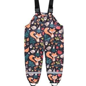 New kid’s rain overalls woodlands animals 4-5